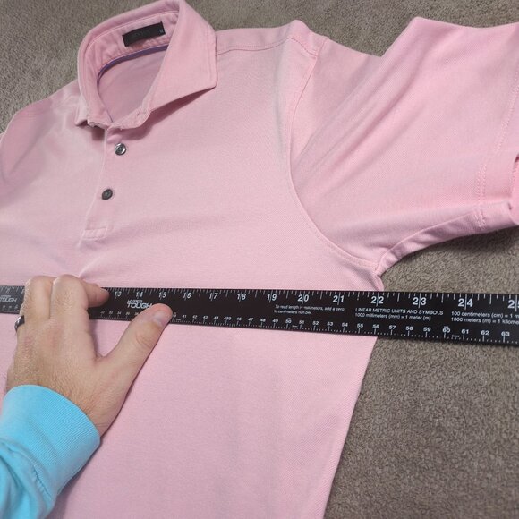 Greyson Pink Performance Polo Shirt Men’s Medium brrr° Cooling Tech Golf Preppy - Picture 5 of 9